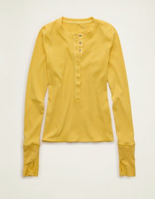 T-shirt henley à manches longues AE