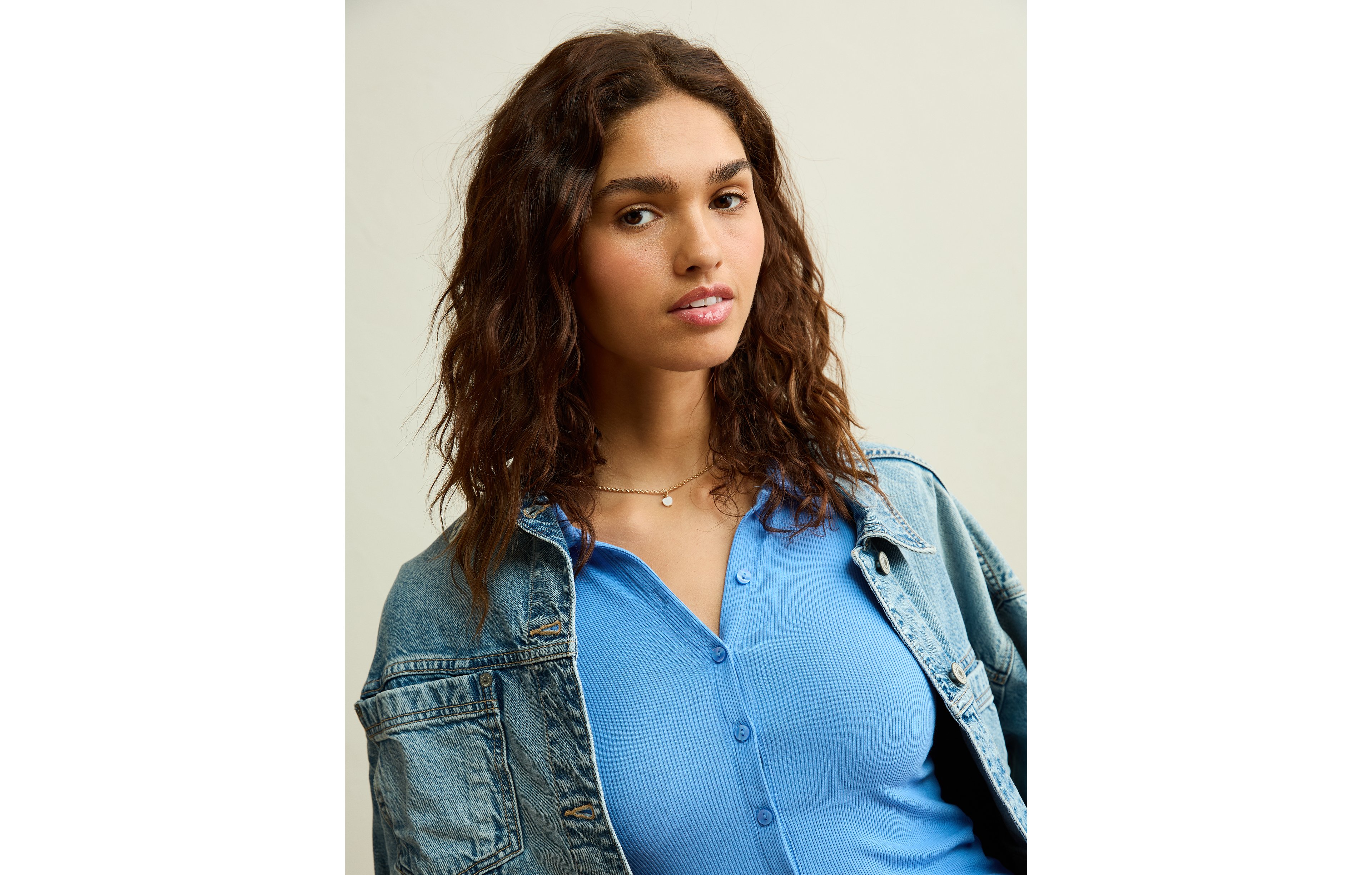 AE Button-Up Long-Sleeve Polo Shirt