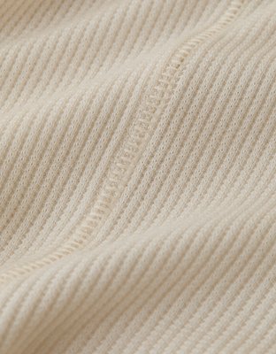 AE Soft & Sexy Waffle Mock Neck Tee
