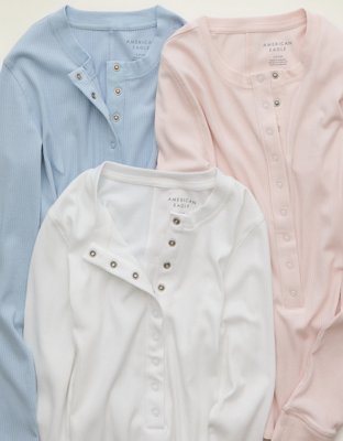 AE Long Sleeve Henley T-Shirt