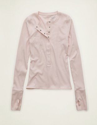 AE Long-Sleeve Henley T-Shirt