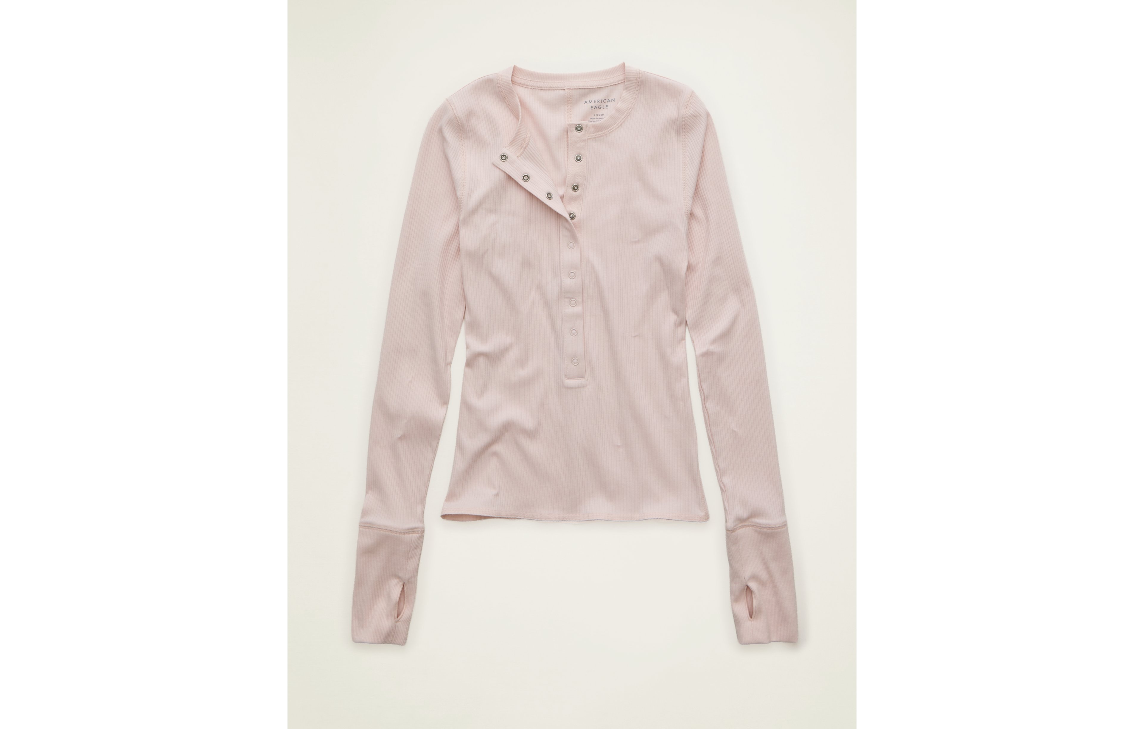 AE Long-Sleeve Henley T-Shirt