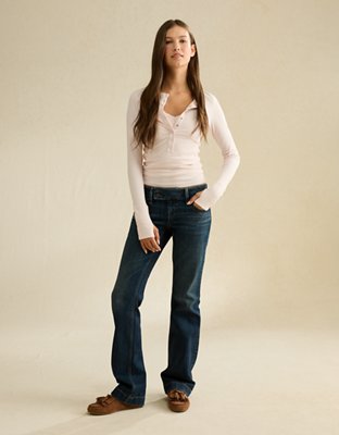 AE Long Sleeve Henley T-Shirt