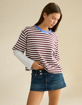 AE Twice As Nice Long-Sleeve T-Shirt | American Eagle