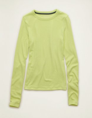 AE Cozy Crew Neck Long Sleeve T-Shirt | American Eagle