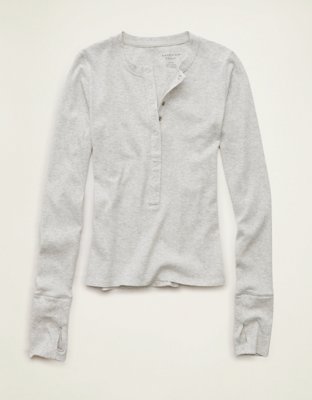 T-shirt henley à manches longues AE