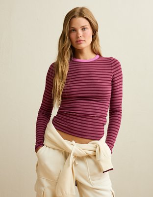 AE Cozy Crew Neck Long Sleeve T-Shirt | American Eagle