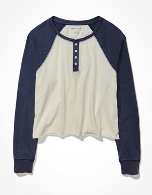 AE Long-Sleeve Henley T-Shirt