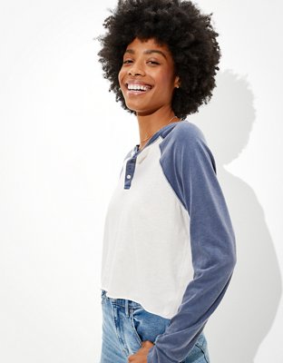 AE Long-Sleeve Henley T-Shirt