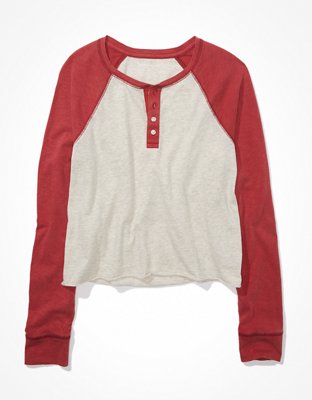 AE Long-Sleeve Henley T-Shirt