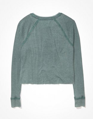 AE Long-Sleeve Henley T-Shirt
