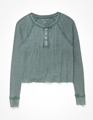 AE Long-Sleeve Henley T-Shirt