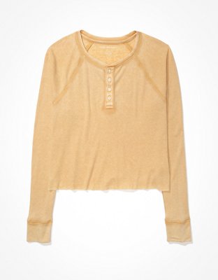 AE Long-Sleeve Henley T-Shirt