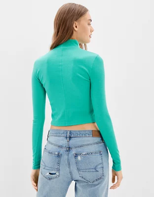 AE Long-Sleeve Mock Neck T-Shirt