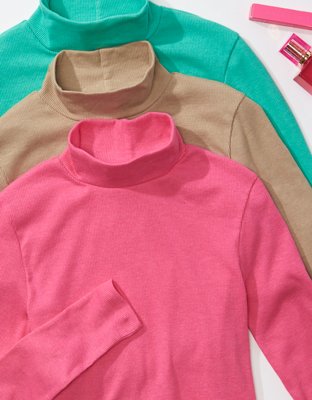 AE Long-Sleeve Mock Neck T-Shirt