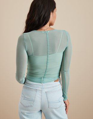 AE Mini Mesh Long-Sleeve Tee