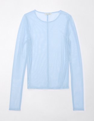 Женские футболки American Eagle AE Mini Mesh Long-Sleeve Tee — фото 3