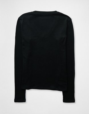 AE Long Sleeve Cozy V-Neck Top