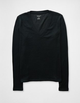 AE Long Sleeve Cozy V-Neck Top