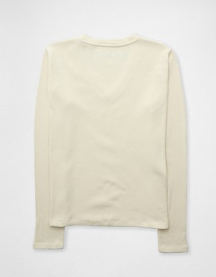 AE Long Sleeve Cozy V-Neck Top