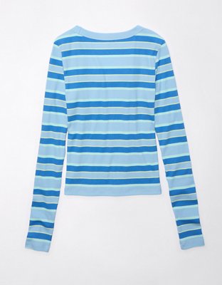 Женские футболки American Eagle AE Hey Baby Long-Sleeve Scoop Tee — фото 6