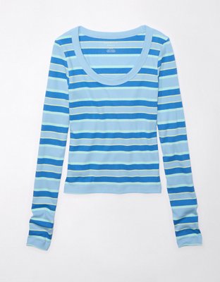 Женские футболки American Eagle AE Hey Baby Long-Sleeve Scoop Tee — фото 5