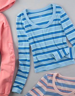 Женские футболки American Eagle AE Hey Baby Long-Sleeve Scoop Tee — фото 2