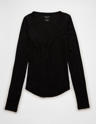 Мужские футболки American Eagle AE Long-Sleeve Henley T-Shirt — фото 2