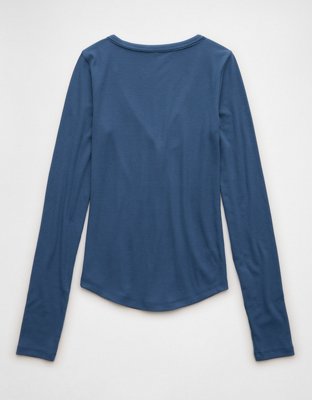 AE Long-Sleeve Henley T-Shirt