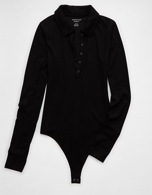 AE Long-Sleeve Collared Bodysuit