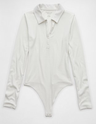 AE Long-Sleeve Collared Bodysuit