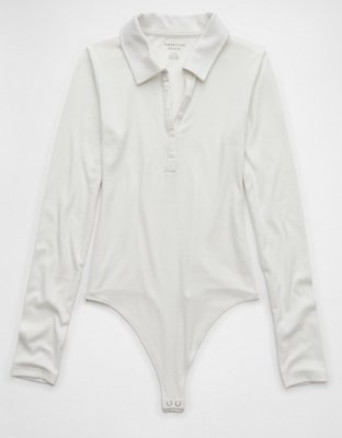 AE Long-Sleeve Collared Bodysuit