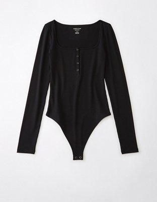 AE Long-Sleeve Lace Bodysuit