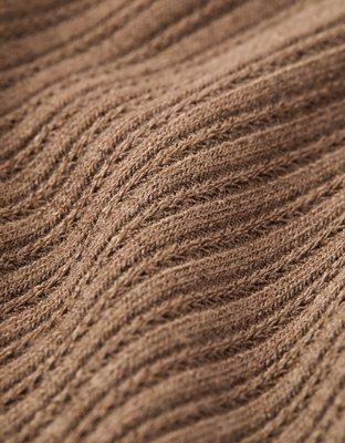 AE Long-Sleeve Mock Neck Pointelle Bodysuit