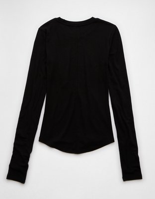 AE Cozy Up Long-Sleeve Layering T-Shirt