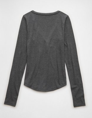 AE Long-Sleeve Henley T-Shirt