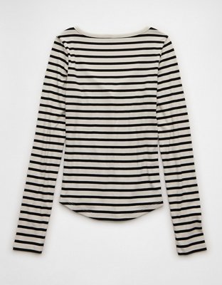 トップス aeae USA BANNER HENLY NECK TEE AE Long-Sleeve Henley T-Shirt at CoolSprings Galleria in