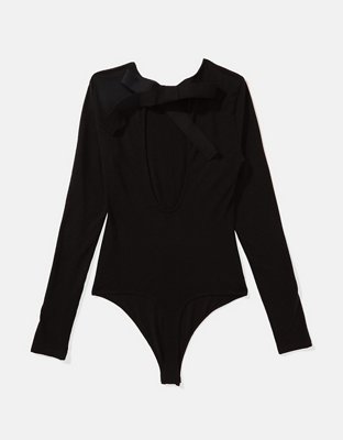 AE Body Manga Larga con Espalda Abierta y Moño