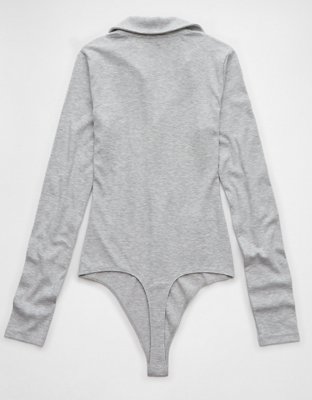 AE Long-Sleeve Collared Bodysuit