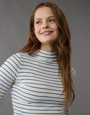 AE Soft & Sexy T-shirt Manga Larga con Cuello Alto