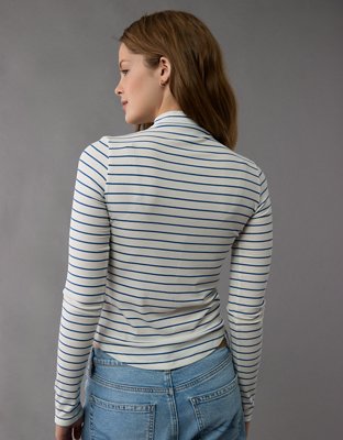 AE Soft & Sexy Long-Sleeve Mock Neck T-Shirt