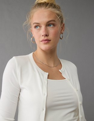 AE Long-Sleeve Button-Up T-Shirt