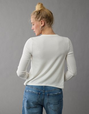 AE Long-Sleeve Button-Up T-Shirt