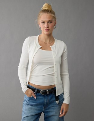 AE Long-Sleeve Button-Up T-Shirt