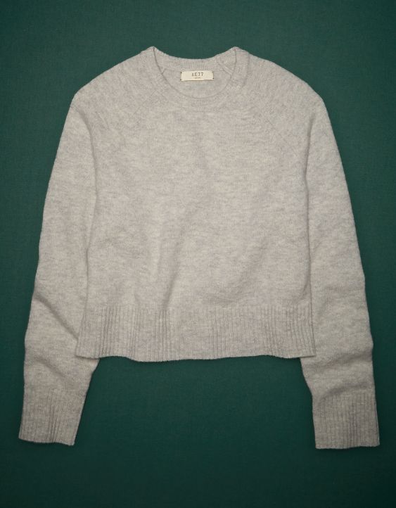 AE77 Premium Oversized Cropped Cashmere Sweater