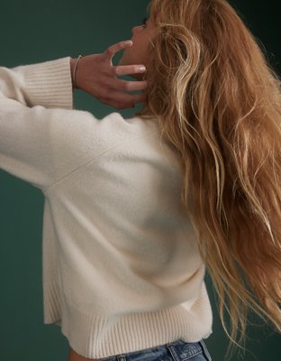 AE77 Premium Oversized Cropped Cashmere Sweater