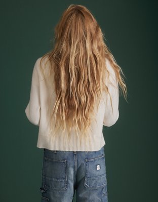 AE77 Premium Oversized Cropped Cashmere Sweater