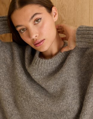 AE77 Premium Mohair-Blend Boyfriend Sweater