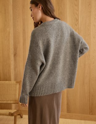 AE77 Premium Mohair-Blend Boyfriend Sweater