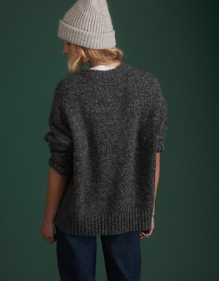 AE77 Premium Mohair-Blend Boyfriend Sweater